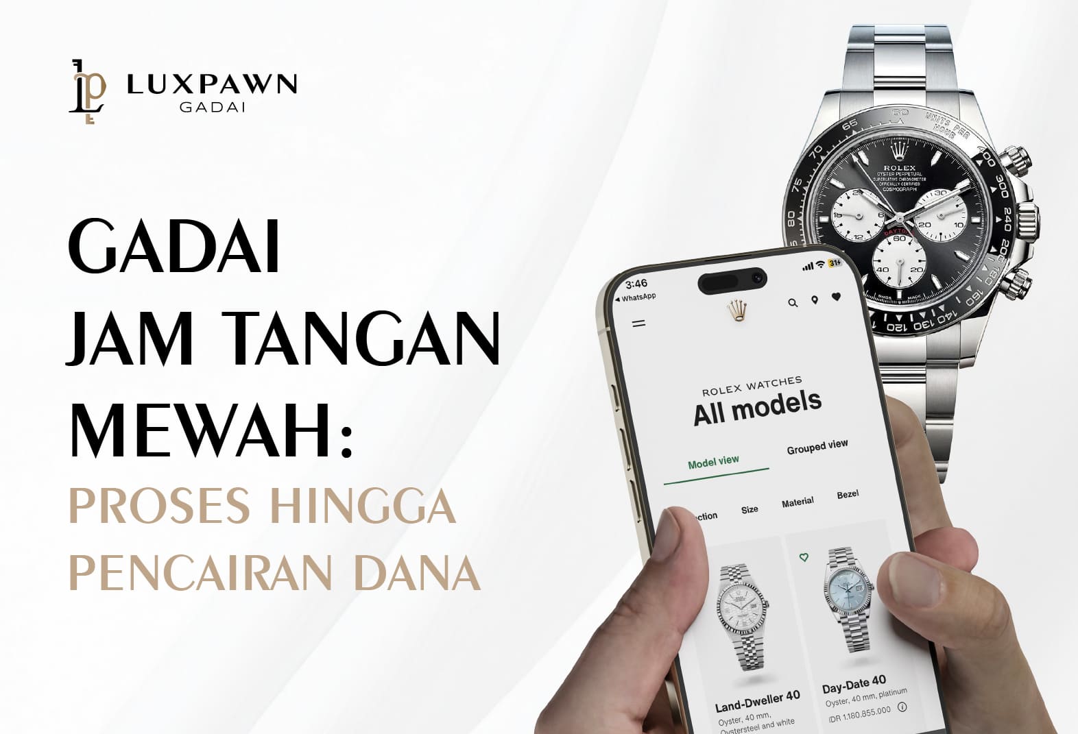 Gadai Jam Tangan Mewah: Proses hingga Pencairan Dana